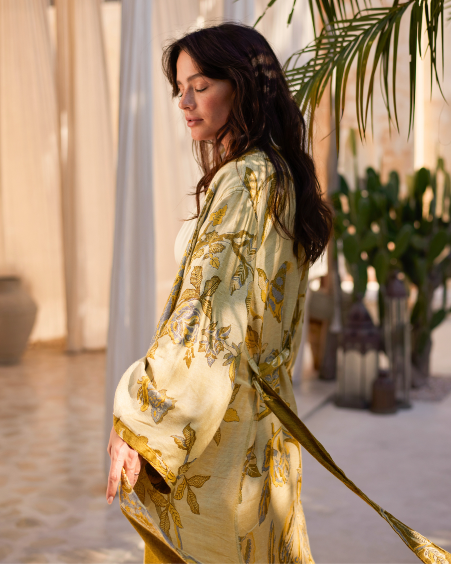 Golden Lotus - Maxi Kaftan