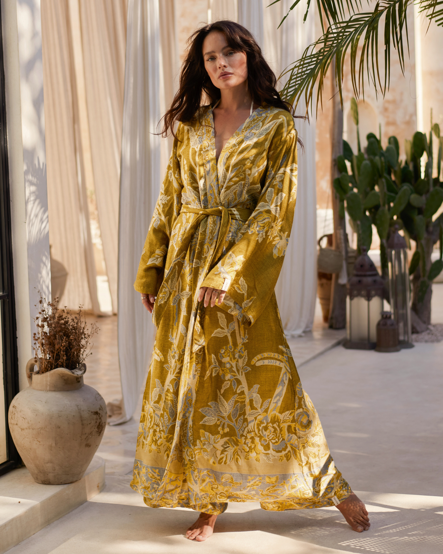 Golden Lotus - Maxi Kaftan