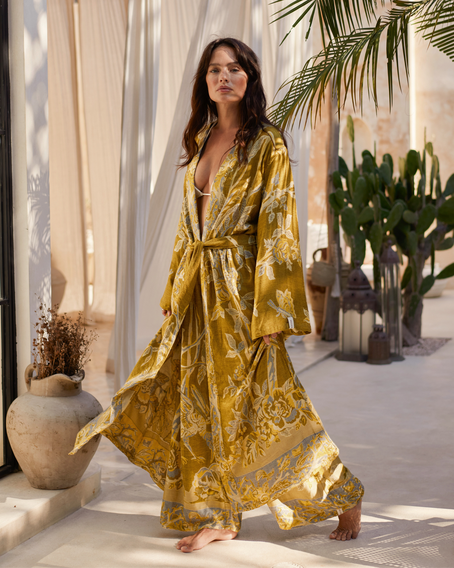 Golden Lotus - Maxi Kaftan