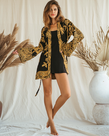 Sunflower Power - Short Kimono