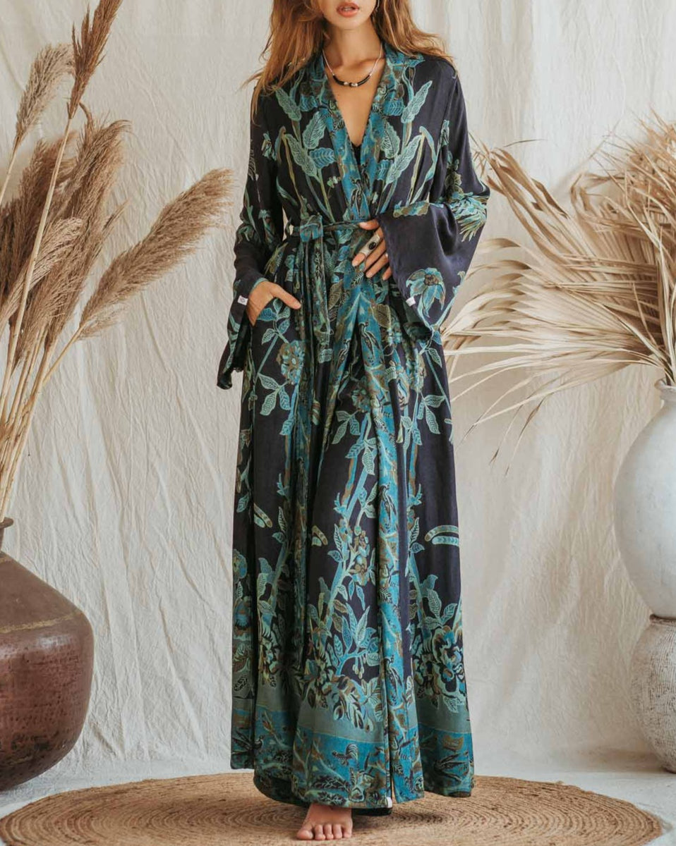 Baby it's Blue - Maxi Kaftan - from Brahmaki.com