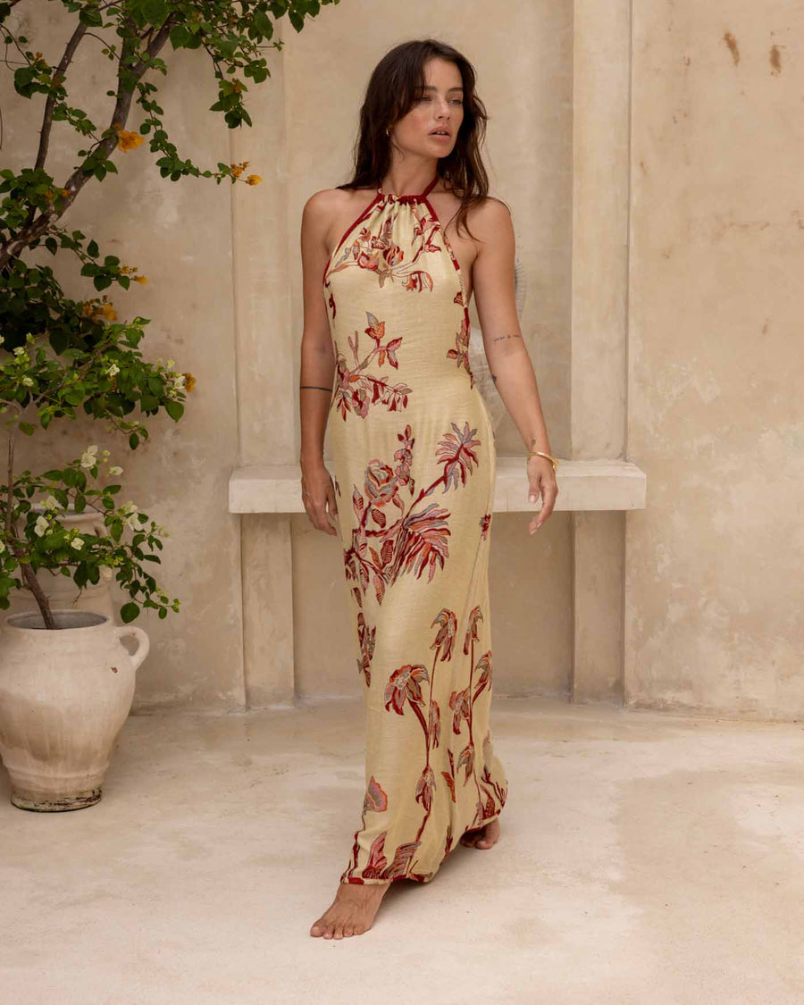 River of Roses - Halter Dress